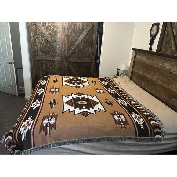 New Boho Throw Blanket Sofa Cover, Bed Cover Bedspread Western Decor - Picture 9 of 12